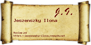 Jeszenszky Ilona névjegykártya